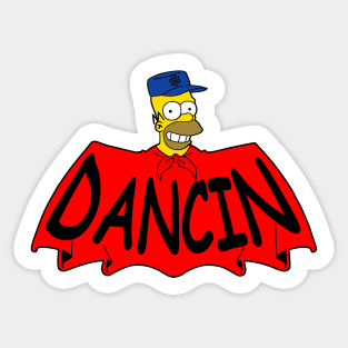 Dancin' Mascot mashup logo Sticker